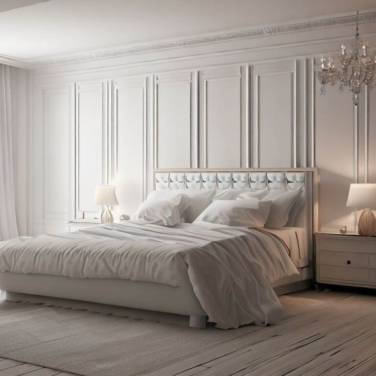 Sypialnia białe meble jakie ściany